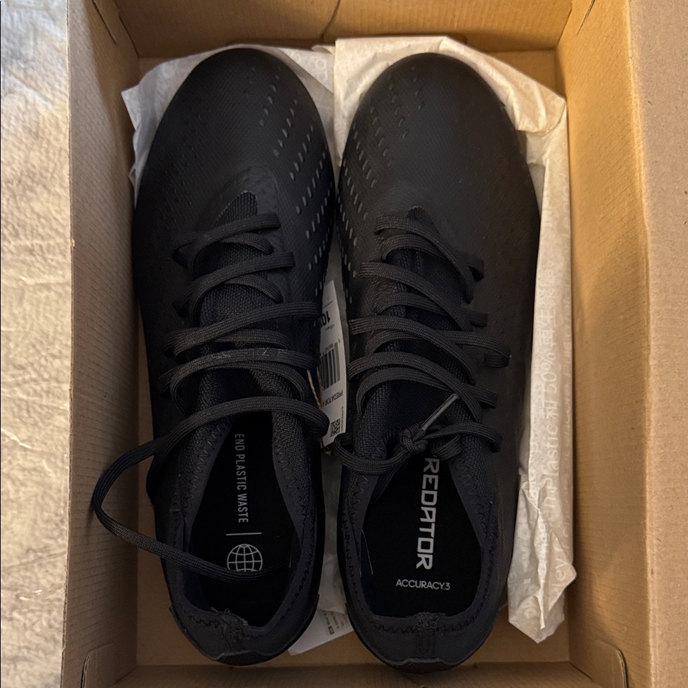 NWT Adidas Predator Accuracy .3 FG Men's Black Athletic Soccer Shoes